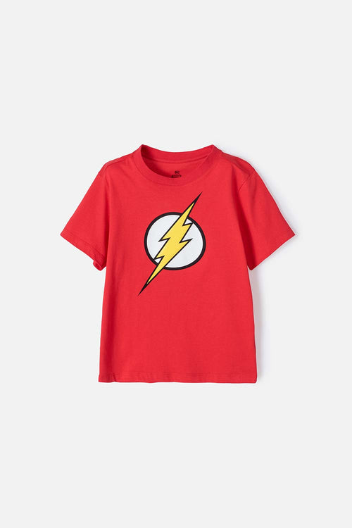 BOY'S RED ROUND NECK FLASH T-SHIRT