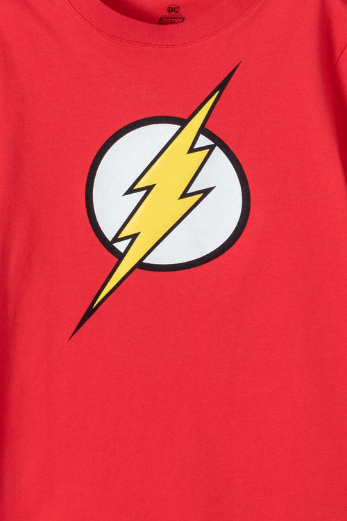 BOY'S RED ROUND NECK FLASH T-SHIRT