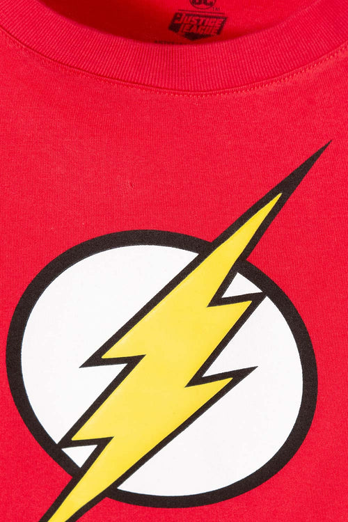 BOY'S RED ROUND NECK FLASH T-SHIRT