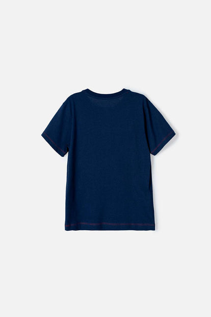 CAMISETA DE LOS AVENGERS ESTAMPADA AZUL PARA NIÑO