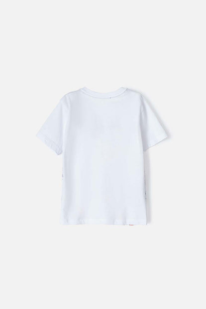 CAMISETA DE SPIDER-MAN MANGA CORTA BLANCA PARA NIÑO