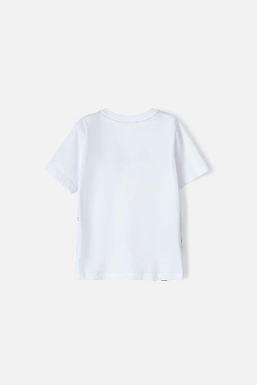 CAMISETA DE SPIDER-MAN MANGA CORTA BLANCA PARA NIÑO
