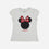 CAMISETA DE NIÑA, MANGA CORTA BLANCA DE MINNIE MOUSE ©DISNEY