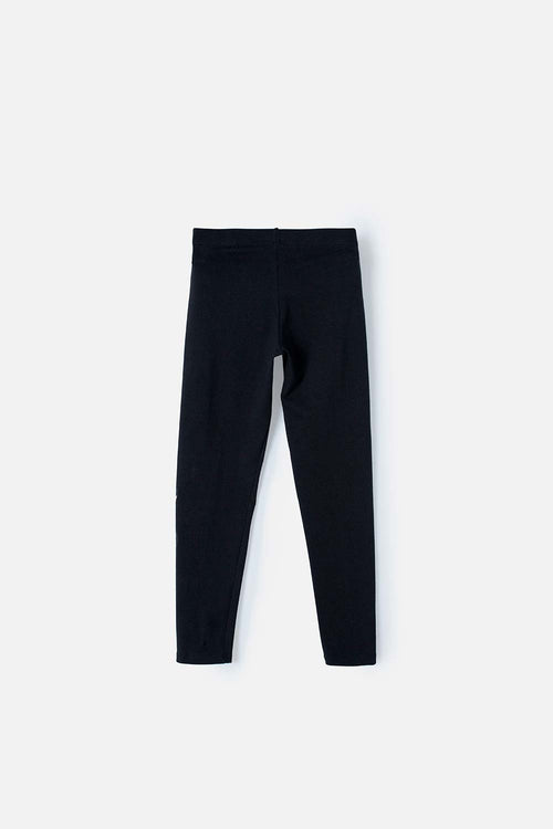 GIRLS' BLACK MINNIE MOUSE LEGGINGS