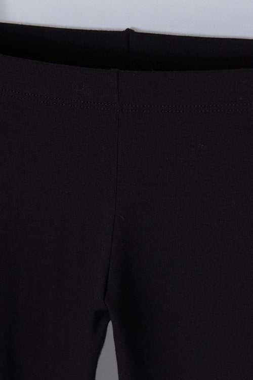 GIRLS' BLACK MINNIE MOUSE LEGGINGS