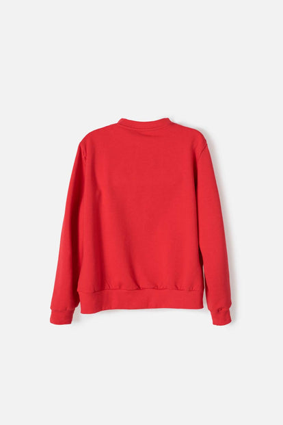 BUZO DE MINNIE MOUSE ESTAMPADO ROJO PARA NIÑA