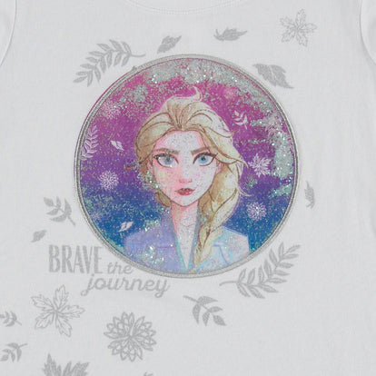 CAMISETA DE NIÑA, MANGA CORTA BLANCA DE FROZEN ©DISNEY