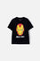 CAMISETA DE IRON MAN MANGA CORTA NEGRA PARA NIÑO