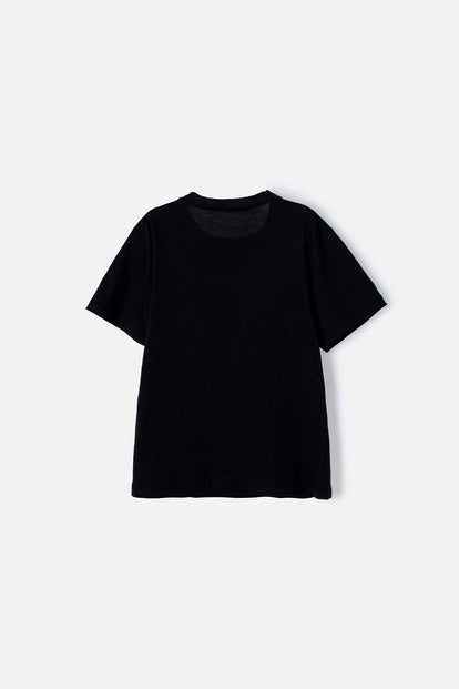 CAMISETA DE IRON MAN MANGA CORTA NEGRA PARA NIÑO