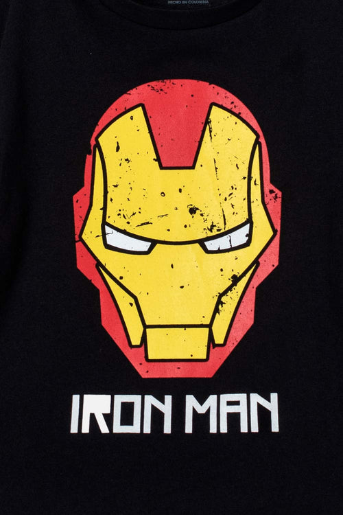 IRON MAN SHORT SLEEVE BLACK T-SHIRT FOR KIDS
