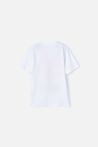 CAMISETA DE SPIDER-MAN MANGA CORTA BLANCA PARA NIÑO