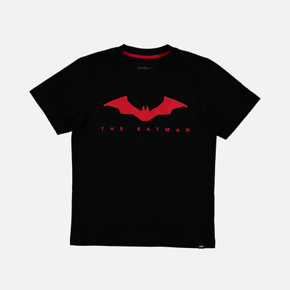CAMISETA DE BATMAN MANGA CORTA NEGRA PARA NIÑO