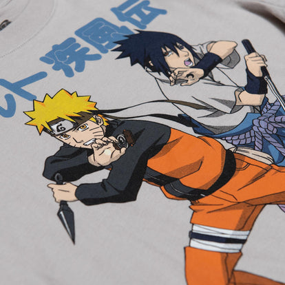 CAMISETA DE NARUTO MANGA CORTA GRIS PARA TEEN NIÑO
