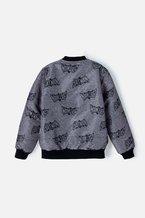 CHAQUETA DE BATMAN ABIERTO GRIS PARA NIÑO