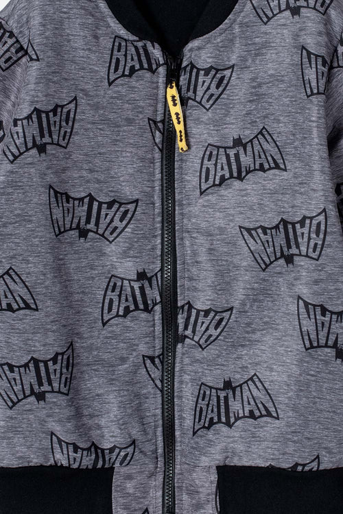 CHAQUETA DE BATMAN ABIERTO GRIS PARA NIÑO