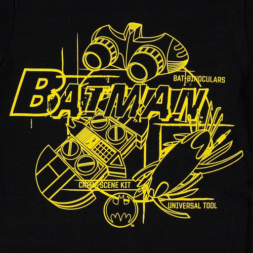 CAMISETA DE BATMAN MANGA CORTA NEGRA PARA NIÑO