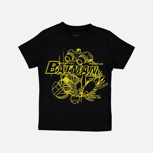 CAMISETA DE BATMAN MANGA CORTA NEGRA PARA NIÑO
