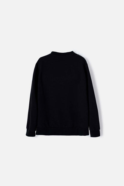 BUZO DE SPIDER-MAN ESTAMPADO NEGRO PARA NIÑO