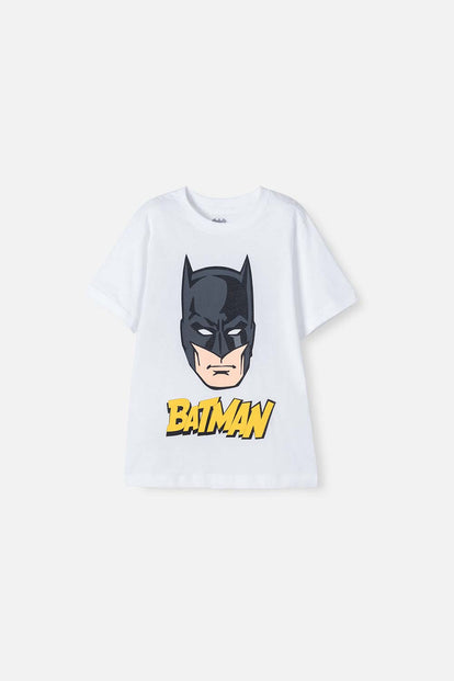 CAMISETA DE BATMAN MANGA CORTA BLANCA PARA NIÑA
