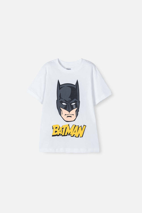 CAMISETA DE BATMAN MANGA CORTA BLANCA PARA NIÑA