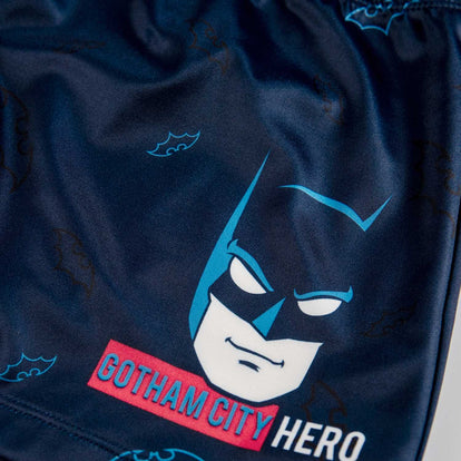 CONJUNTO DE BAÑO DE BATMAN MANGA LARGA AZUL Y ROJO PARA NIÑO