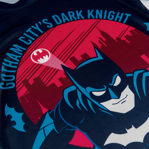 BATMAN LONG-SLEEVED BATHING SUIT BLUE AND RED FOR BOYS