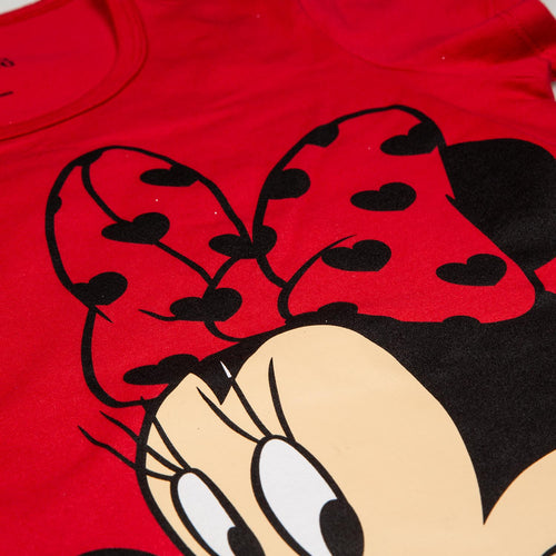 GIRL'S MINNIE MOUSE RED SHORT PAJAMA SET