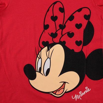 PIJAMA DE MINNIE PANTALÓN CORTO ROJO PARA NIÑA
