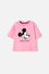 CAMISETA DE MICKEY MOUSE MANGA CORTA ROSADA PARA NIÑA