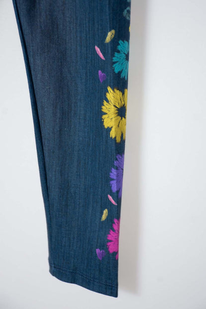 LEGGINS DE ENCANTO ESTAMPADO AZUL PARA NIÑA