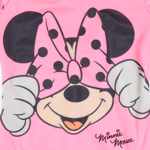 VESTIDO DE BAÑO DE MINNIE MANGA LARGA ROSADO PARA NIÑA
