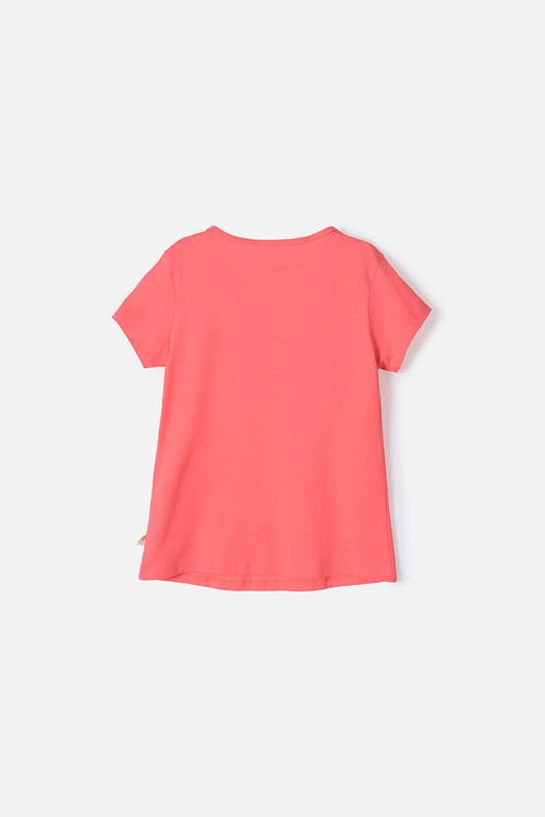 CAMISETA DE BARBIE  MANGA CORTA ROSADA PARA NIÑA
