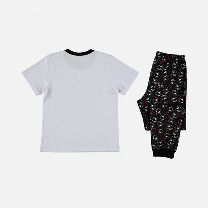 PIJAMA DE NIÑO, MANGA CORTA/PANTALÓN LARGO BLANCA/ ROJA DE BATMAN DC COMICS