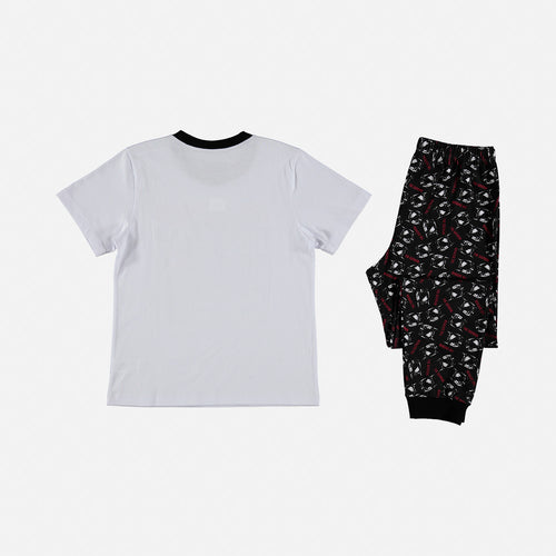BOY'S PAJAMAS, SHORT SLEEVE/LONG PANTS WHITE/RED BATMAN DC COMICS
