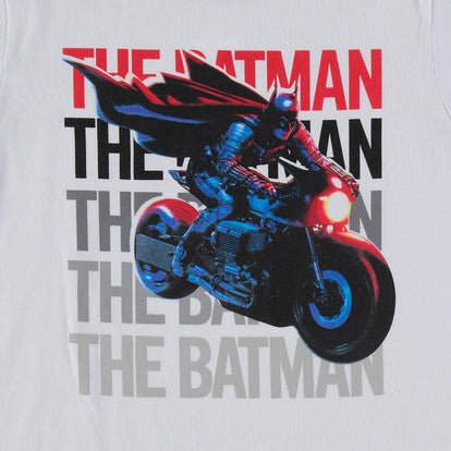 PIJAMA DE NIÑO, MANGA CORTA/PANTALÓN LARGO BLANCA/ ROJA DE BATMAN DC COMICS