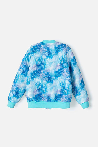 CHAQUETA DE FROZEN CON CAPUCHA AZUL PARA NIÑA