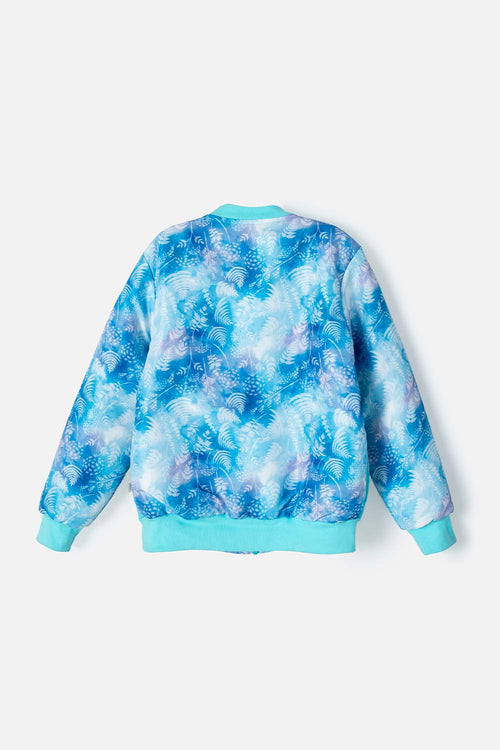 CHAQUETA DE FROZEN CON CAPUCHA AZUL PARA NIÑA