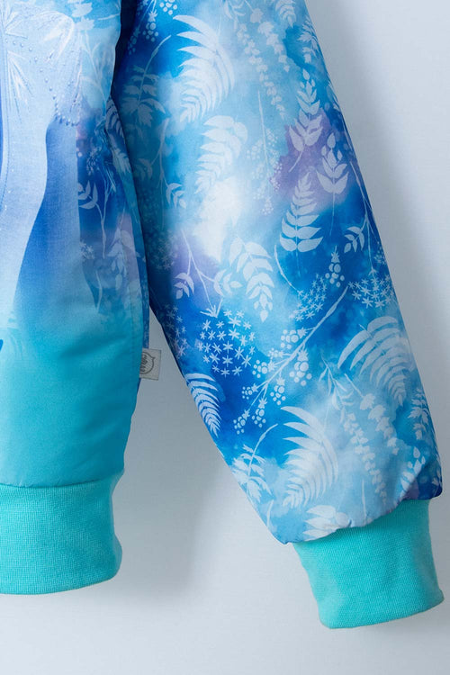 CHAQUETA DE FROZEN CON CAPUCHA AZUL PARA NIÑA