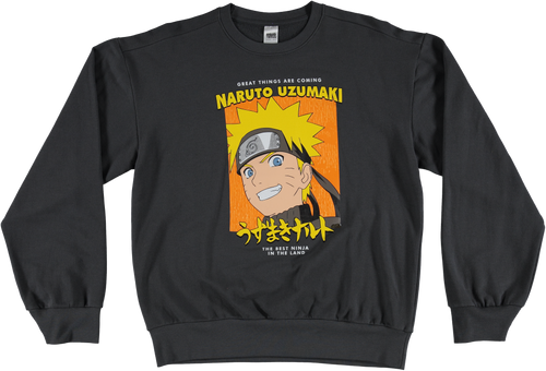 BUZO DE NARUTO ESTAMPADO GRIS PARA TEEN NIÑO