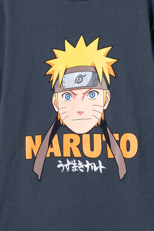 CAMISETA DE NARUTO ESTAMPADA GRIS PARA TEEN NIÑO