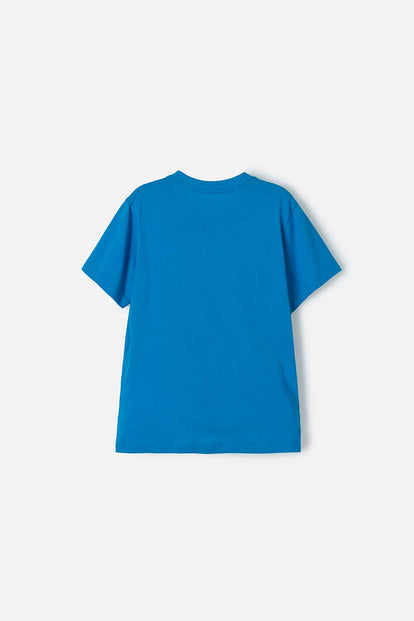 CAMISETA DE SONIC MANGA CORTA AZUL PARA NIÑO