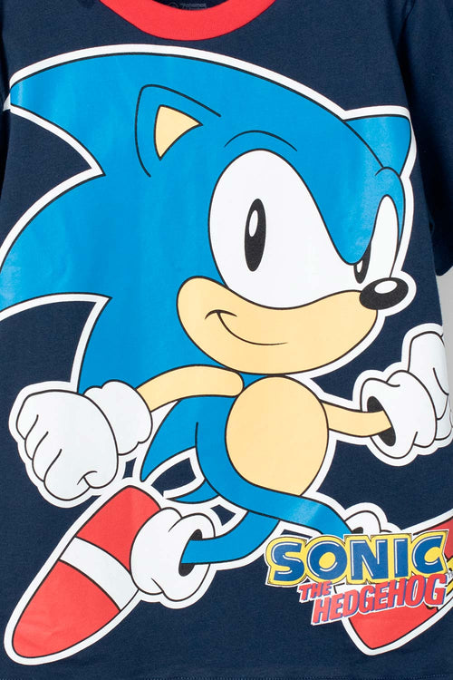 PIJAMA DE SONIC AZUL Y GRIS DE PANTALÓN LARGO PARA NIÑO