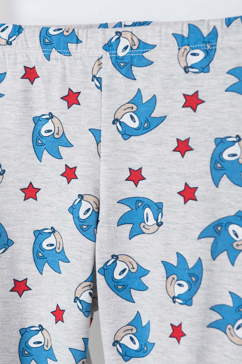 PIJAMA DE SONIC AZUL Y GRIS DE PANTALÓN LARGO PARA NIÑO