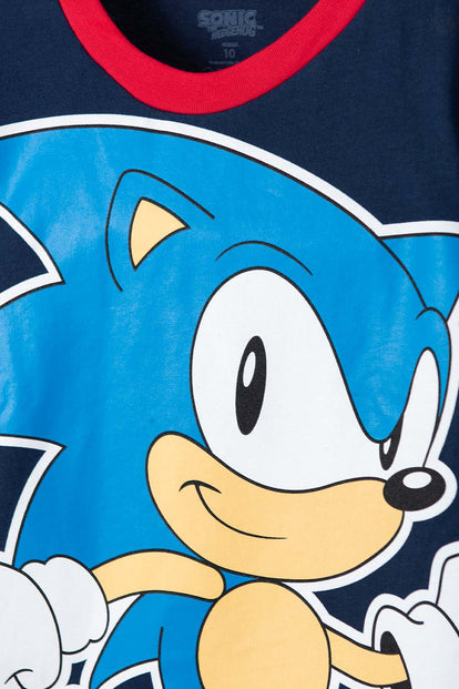 PIJAMA DE SONIC AZUL Y GRIS DE PANTALÓN LARGO PARA NIÑO