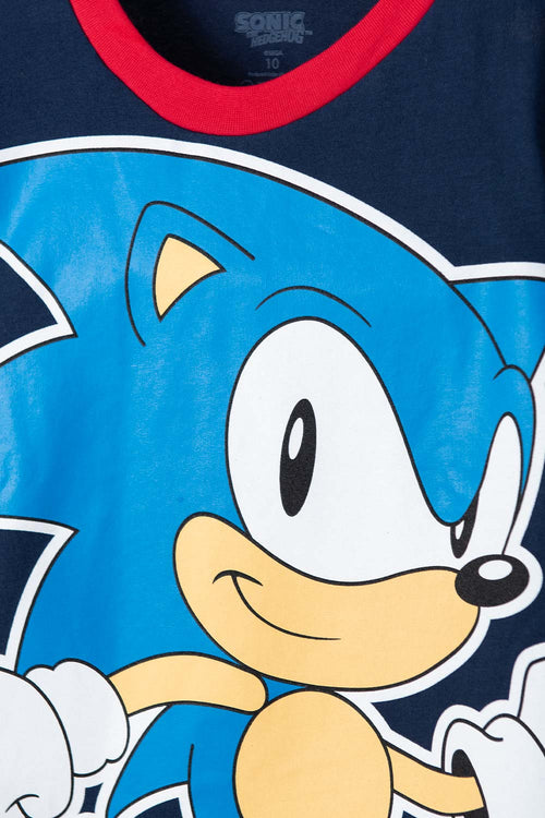 PIJAMA DE SONIC AZUL Y GRIS DE PANTALÓN LARGO PARA NIÑO