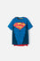 CAMISETA DE SUPERMAN MANGA CORTA CON CAPA REMOVIBLE PARA NIÑO