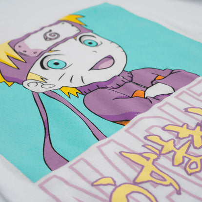 CAMISETA DE NARUTO MANGA CORTA BLANCA PARA TEEN NIÑA