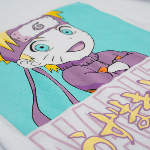 NARUTO SHORT SLEEVE WHITE T-SHIRT FOR TEEN GIRLS