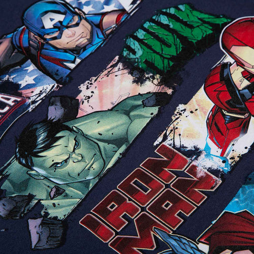 CAMISETA  DE NIÑO, MANGA CORTA NEGRA DE MARVEL