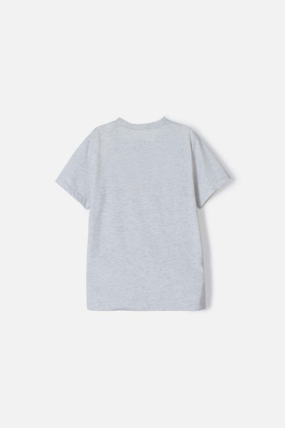 CAMISETA DE SPIDER-MAN MANGA CORTA GRIS PARA NIÑO